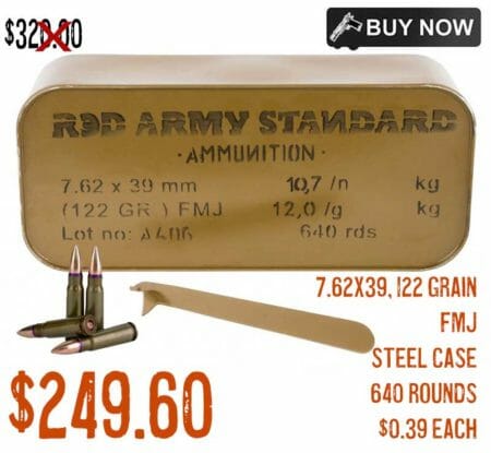 Red Army Standard 7.62x39 122 Grain FMJ Steel Case Sale