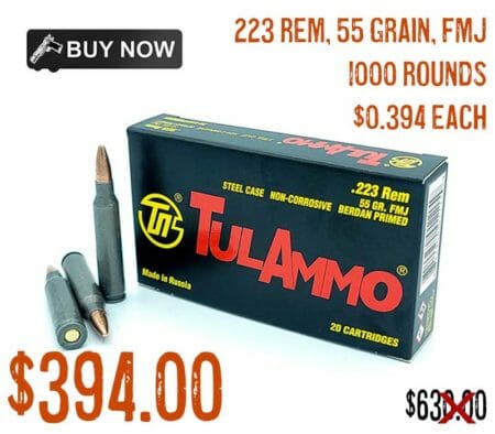 TulAmmo 223 Rem 55 Grain FMJ 1,000 Rounds Sale2