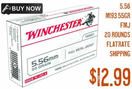 Winchester Ammo 5.56 M193 55Gr FMJ Ammunition Sale