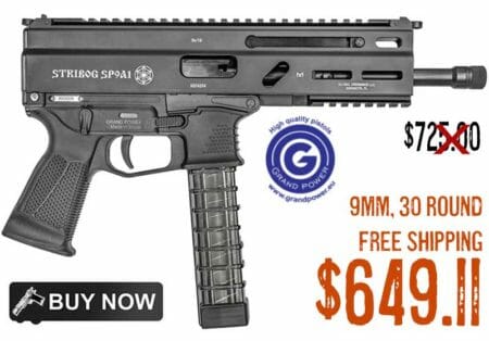 GRAND POWER Stribog SP9A1 9mm Pistol Sale