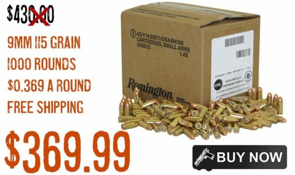 Remington UMC 9mm 115 Grain Full Metal Jacket Bulk Pack Ammo Saleaa