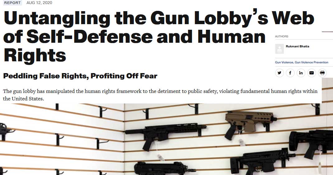 Untangling the Gun Lobbyâ€™s Web of Self-Defense and Human Rights