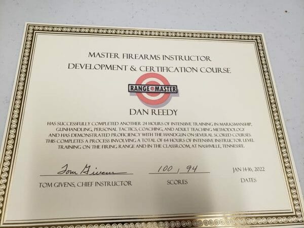 Rangemaster Master Instructor Course