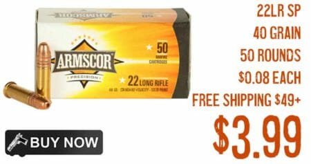 Armscor Rimfire 22LR 40grn Soft Point Ammo Sale