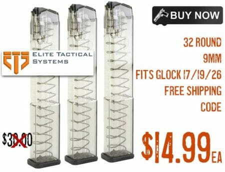 Elite Tactical Systems Magazine 9mm 32Rd Smoke Gray Sale