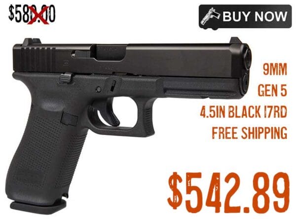 GLOCK G17 Gen 5 9mm 4.5 Pistol Sale july2023