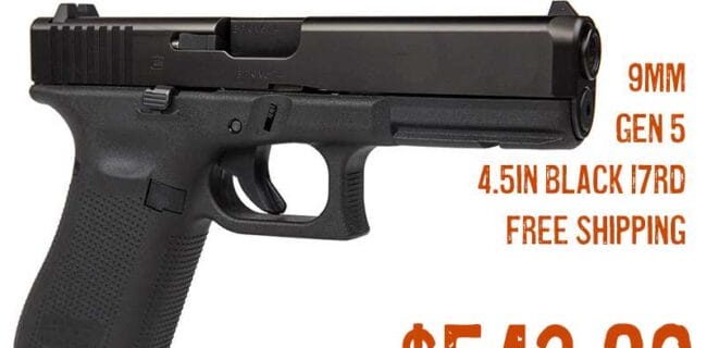 GLOCK G17 Gen 5 9mm 4.5 Pistol Sale july2023