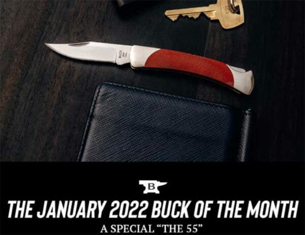 January 2022 Buck of the Month Buck Pocket Knife Model 55