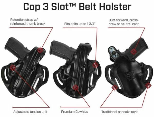 Galco Cop 3 Slot Belt Gun Holster