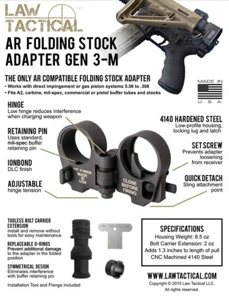 Law Tactical Gen 3 Folding Stock Adapter Info Page