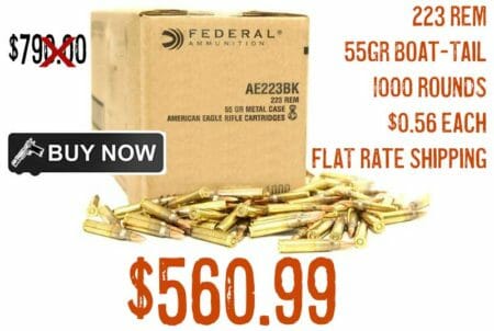 Remington Ammunition 223Rem 55Gr Boat-Tail 1000Rd Bulk Pack Sale july2022