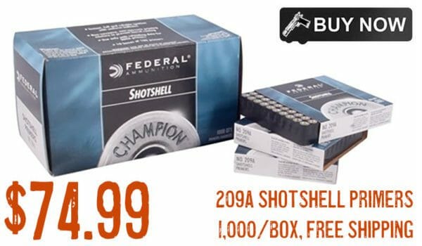 Federal 209A Shotshell Primers 1,000 Box Sale