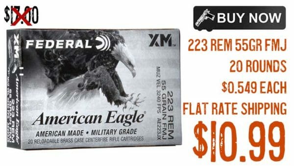 Federal Ammunition 223 Rem 55Gr FMJ 20rd Sale kygunco marc2022