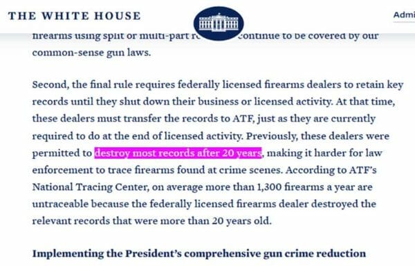 FACT SHEET: The Biden Administration Cracks Down on Ghost Guns, Screengrab