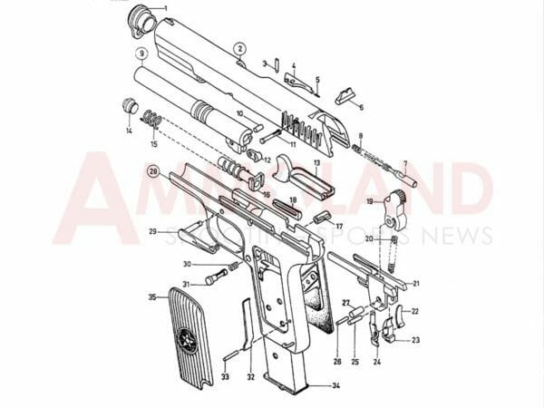 Typical Tokarev Pistol Parts Diagram Schematic