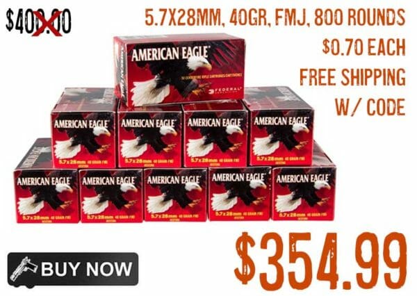 American Eagle Ammo 5.7X28mm 40Gr FMJ Ammunition sale