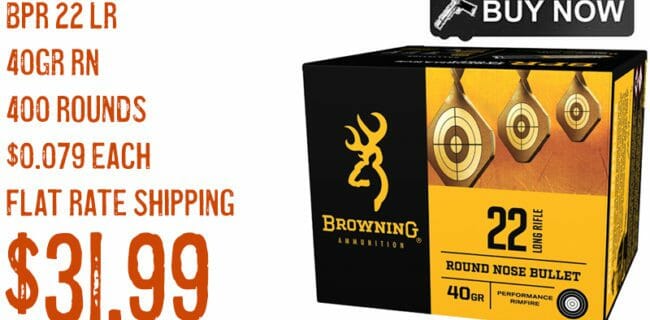 Browning BPR 22LR 40 Grain Round nose ammunition sale