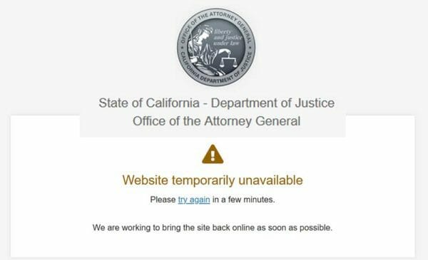 California 2022 Firearms Dashboard Portal 404 6-2-2022