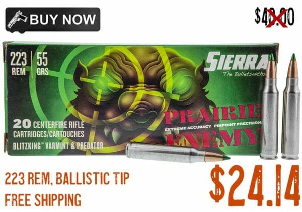 Sierra Bullets Prairie Enemy 223 Rem Ammunition Sale