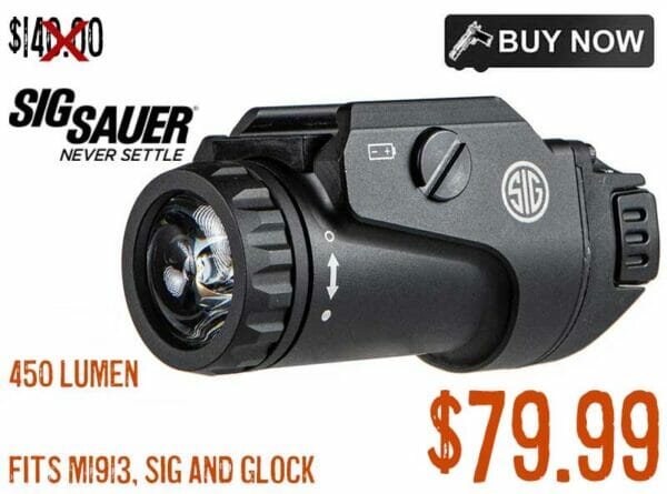Sig Sauer FOXTROT1X Tactical 450 Lumen Weapon Light Sale may2023