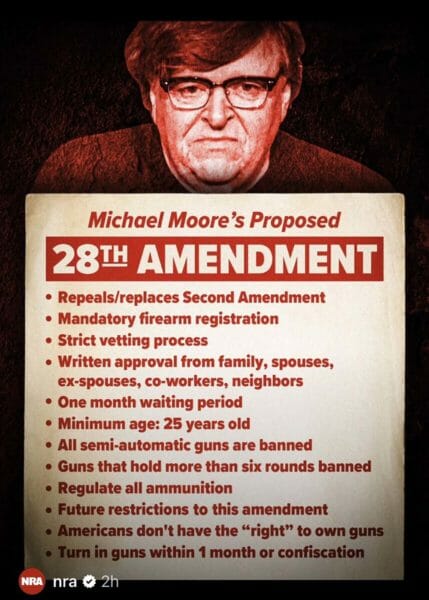 Michael Moore’s Proposed 2nd Amendment Repeal IMG NRA