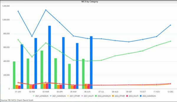 Gun Sales Surge in June of 2022, NICS Checks Continue Trend