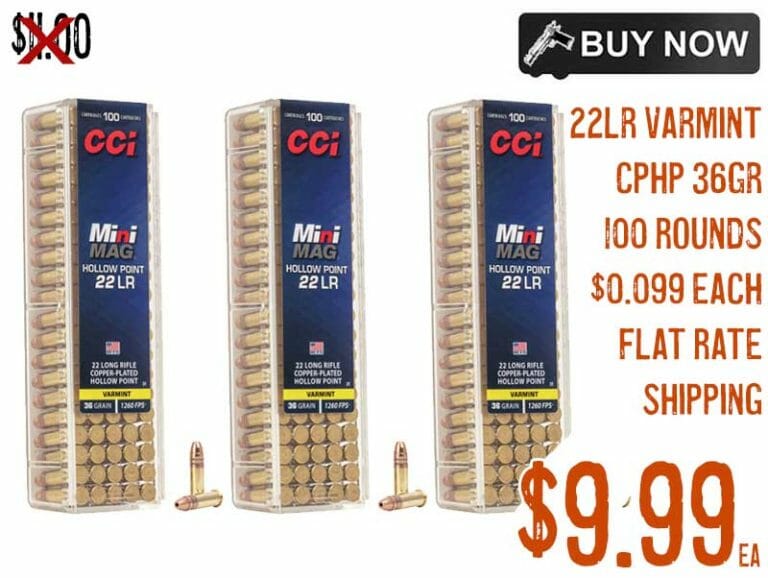 CCI 22 LR MiniMag Varmint CPHP 36Gr 100rnds 9.99 FLAT RATE S&H