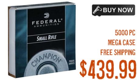 FEDERAL AMMO Small Rifle Primer Champion 5000rd Case sale aug2022