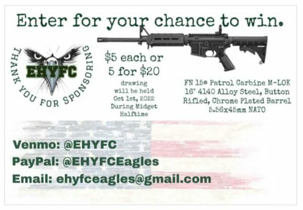 2022 EHYFC Youth Football and Cheerleading AR15 Raffle