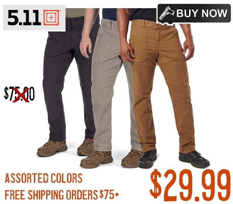 Tactical Deals: 5.11 Tactical Alliance Pant Ast Colors $29.99 each FREE S&H