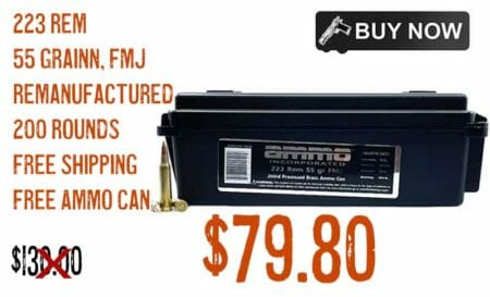 Ammo Inc Reman 223 Rem 55 Grain FMJ Ammo Can Sale