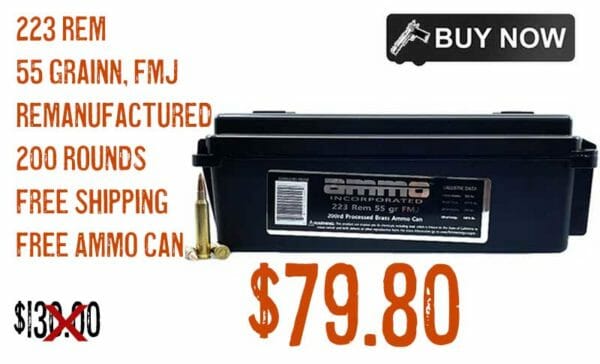 Ammo Inc Reman 223 Rem 55 Grain FMJ Ammo Can Sale