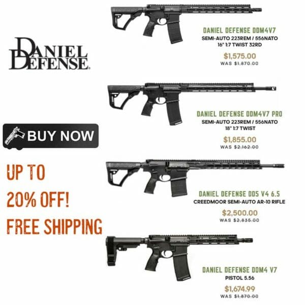 Daniel Defense M4V7s Rifle Up To 20% OFF with FREE Shipping