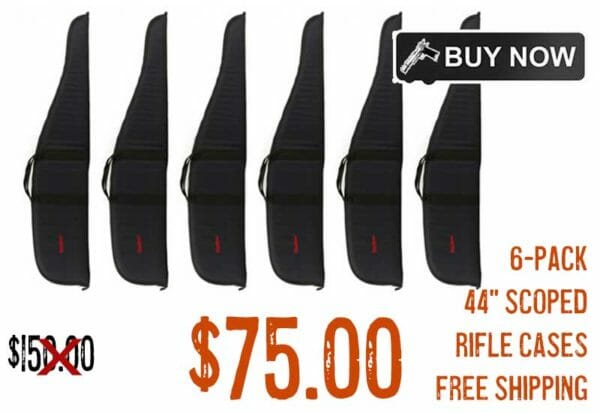 6-Pack of Gunmate 44 Black Nylon Scoped Rifle Cases Sale