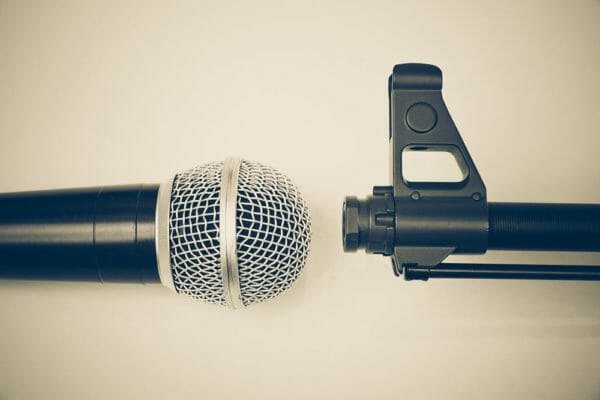 AK muzzle Microphone iStock-1068425710