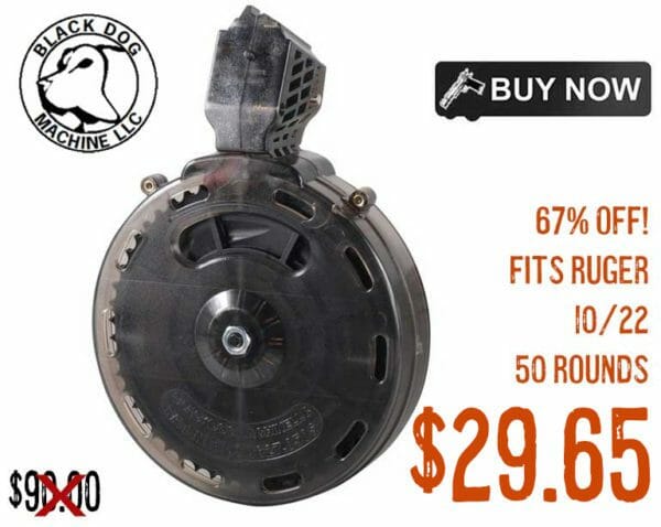 Black Dog Ruger 1022 Drum 50 Round Drum Magazine Sale Deal Discount price