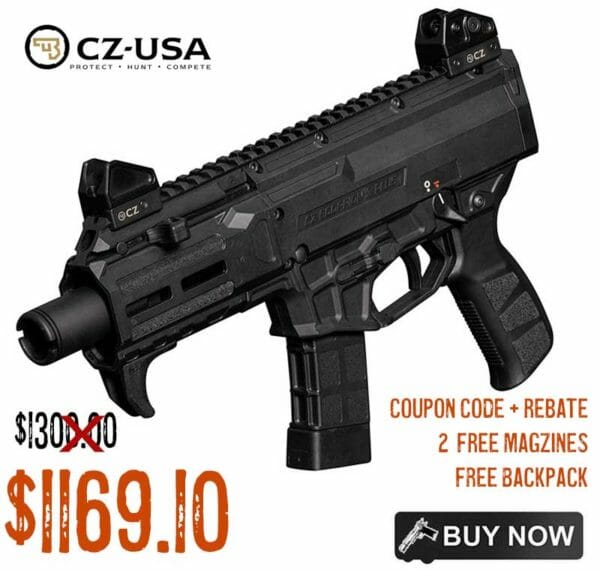 CZ USA Scorpion 3 Plus Micro 9mm Luger Pistol Sale Rebate Deal