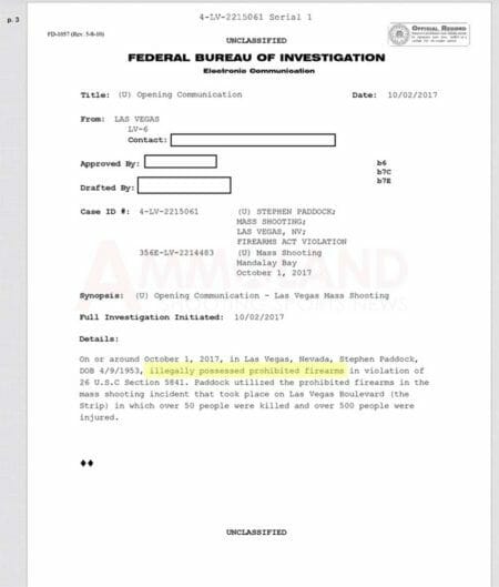 FBI Stephen Paddock Part 01 Page 3 FOIA