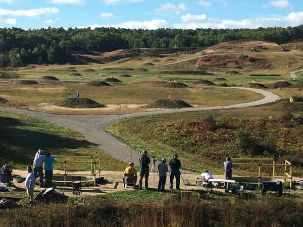 Fort Devens Rifle & Pistol Club members engaging popup targets with rifles on Fort Devens’ Hotel Range. (Photo courtesy of the Fort Devens Rifle & Pistol Club).