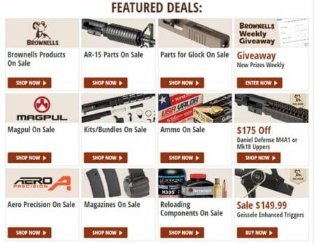 Brownells Lunches Gun & Ammo New Deals Page