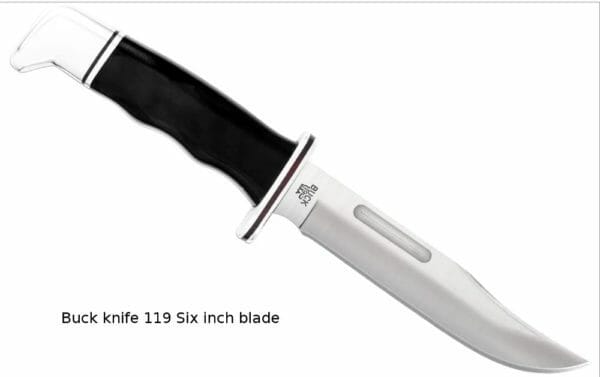 Buck Knife 119 (there are several variations of the 119, mostly in handle material)