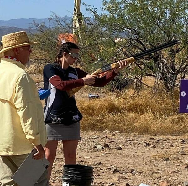 Haylyn Hanks of Huntsville, Texas, scored several top positions in this year's sporting clays competitions.