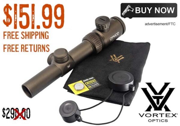 Vortex OPMOD Crossfire II 1-4x24mm FDE sale deal discount lowest price may2024