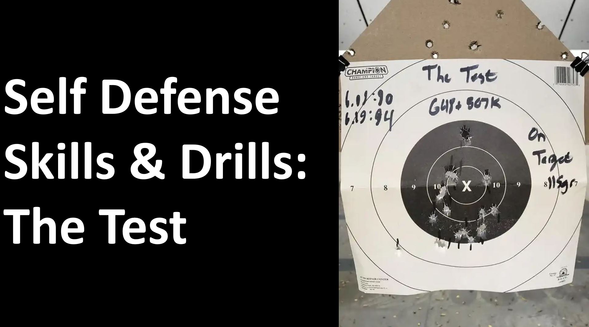 Self Defense Skills & Drills The Test