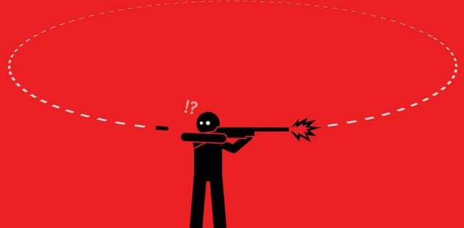 Circular gun shot Bad Karma of Man iStock-leremy 847506336