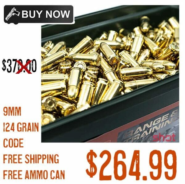 Norma 9mm 124 Grain TMJ Ammunition 1000 Rounds With Ammo Can sale deal discount feb2023