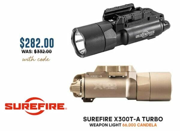 SureFire X300T-A Turbo 650 Lumen Weapon Light deal sale discount special