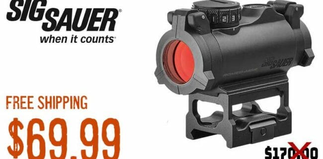 Sig Sauer ROMEO-MSR 1x20mm 2 MOA Compact Red Dot Sight SOR72001 april2023