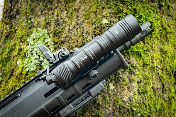 Streamlight ProTac 2.0 mounted towards muzzle