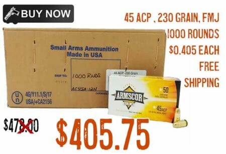 Armscor 45 ACP 230 Grain FMJ 1,000 Rounds deal